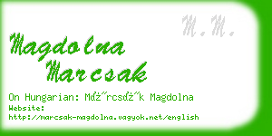 magdolna marcsak business card